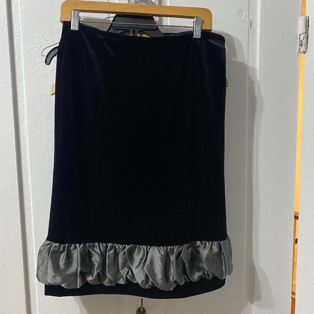 Pencil Skirt, Black Velvet